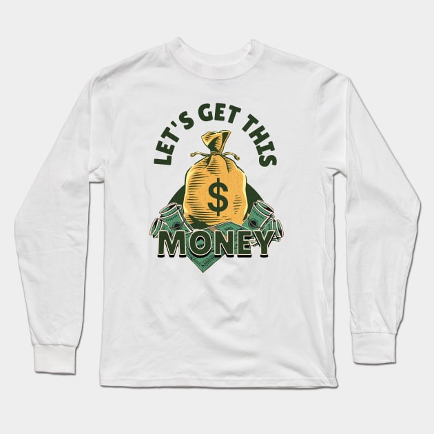 Money Shirt - Dollar Bill Long Sleeve T-Shirt by TNOYC